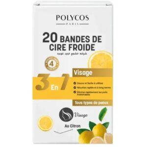 POLYCOS BANDES CIRE VISAGE CITRON 20U