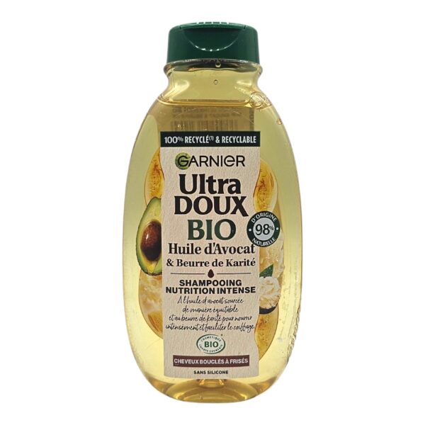 GARNIER ULTRA DOUX BIO SHP AVOCAT & BEURRE DE KARITE 250ML