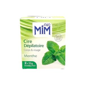 MIM CIRE DEPILATOIRE CORPS & VISAGE MENTHE 2X55G