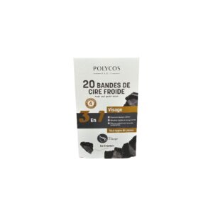 POLYCOS BANDES CIRE VISAGE CHARBON 20U